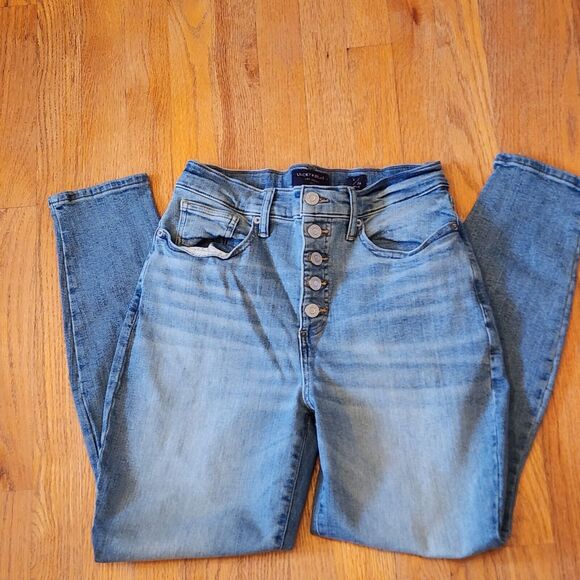 Lucky Brand Denim - Lucky Brand High Rise Skinny Ankle Light Wash Button Front Jeans Siz 8/29